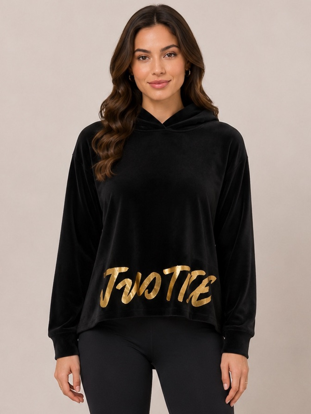 Justice Cropped Hooded Sweatshirt Black 20